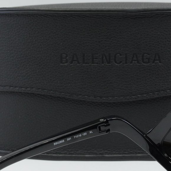FINAL PRICE NEW BALENCIAGA BB0289S 001 BLACK SILVER SUNGLASSES - Picture 8 of 10
